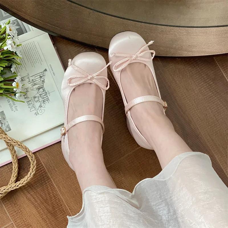 Fashion 2025 Spring Autumn Mary Jane Shoes Fashion Shallow Round Toe Mid Heel Shoes Ladies Elegant Outdoor Single Pumps Shoes