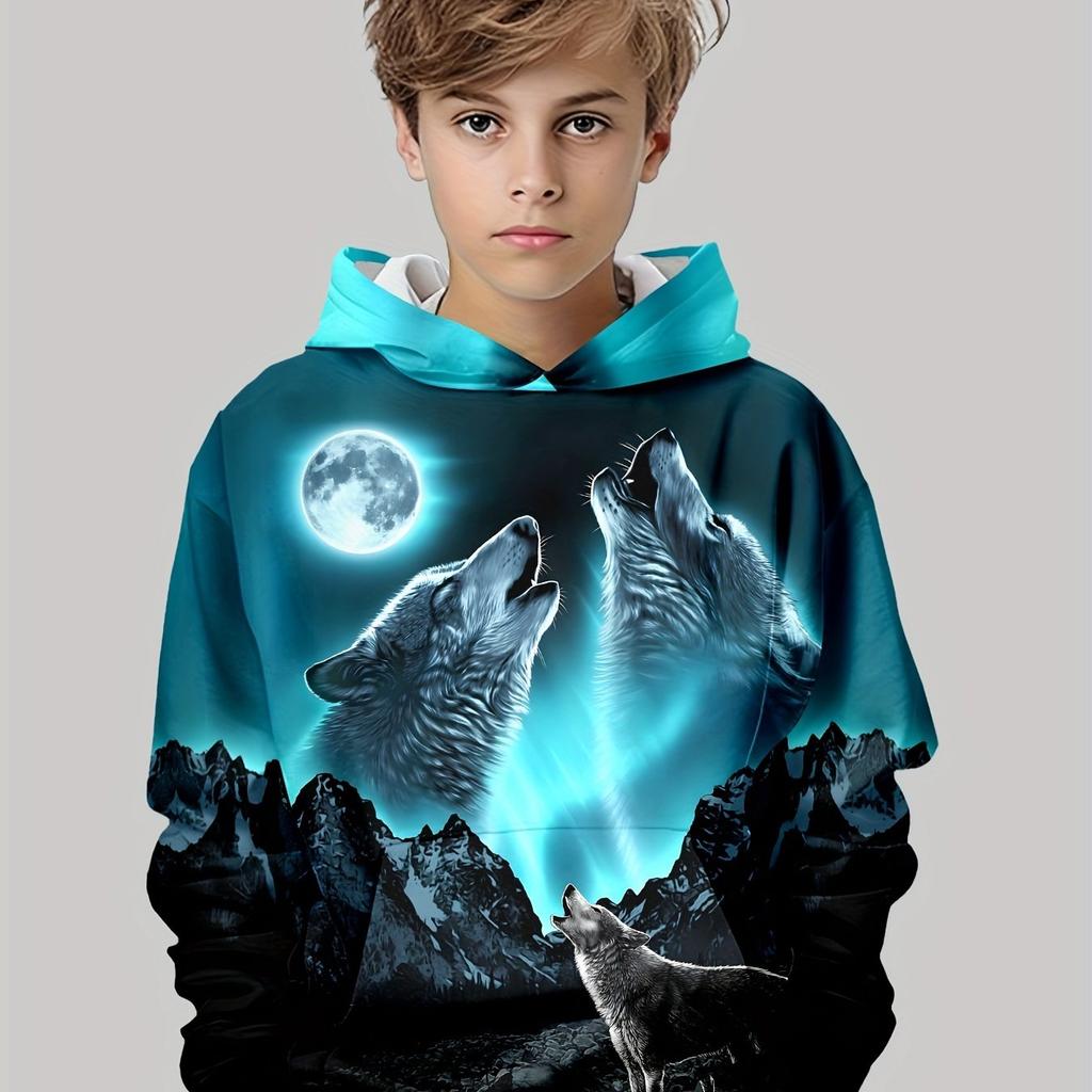 Children's Clothing Hoodies Long Sleeve Kids Clothes Girl Fashion Animals Print Casual Kids Autumn Clothes Outdoor Clothes Tops