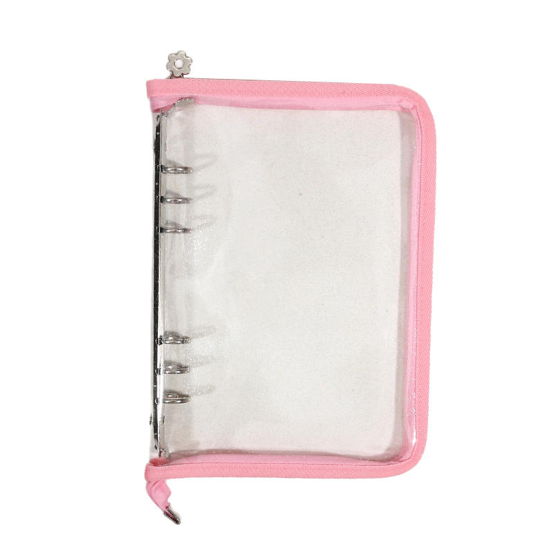 A5 6 Ring Binder Notebook with Zipper Pockets Photocard Holder Binder Sleeves Book Polaroid Small Card Photo Album