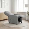 Massage Recliner Light Gray Fabric