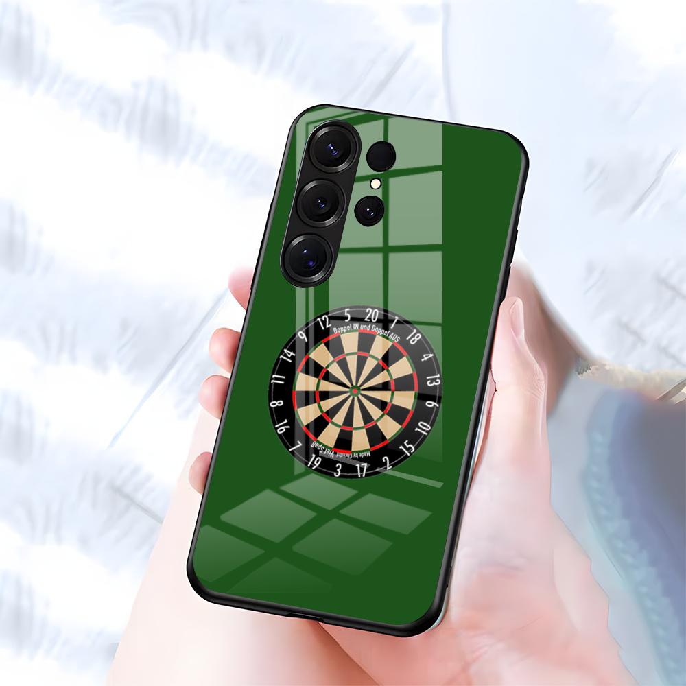 Playroom Dart Printed Phone Case For Samsung S26 S25 S24 FE S23 S22 S21 Plus S20 Ultra Note20Ultra Black Glass Cover