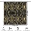 Art Deco Shower Curtain Gold Black Geometric Design For Bathroom Decor Unique Home Accessories Online Shopping For Kitchen Towel