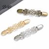 Women Shawl Clamp Vintage Cardigan Sweater Clip with Rhinestone, Hold Together, Retro Metal Clasps Cincher for Dress Shawl, Clothing Accessories