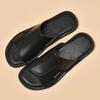 Fashion Fashion Men All-match Soft Bottom Sandals Solid Color Open Toe Genuine Leather Sandals2025New Slippers Beach Flat Designer Shoes