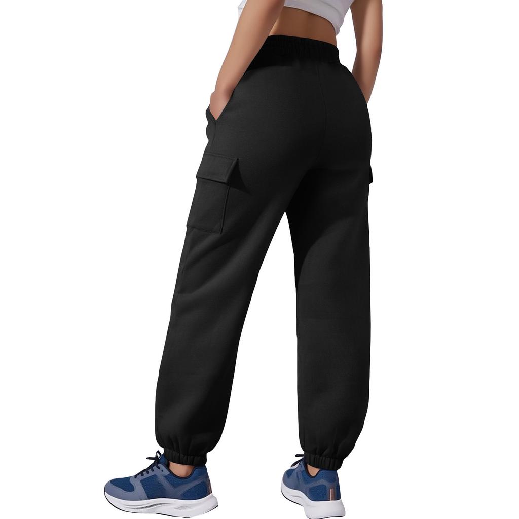 Women's Workout Pants Casual Loose Wide-Leg Pants Cotton Jogging Pants Fashion Trends