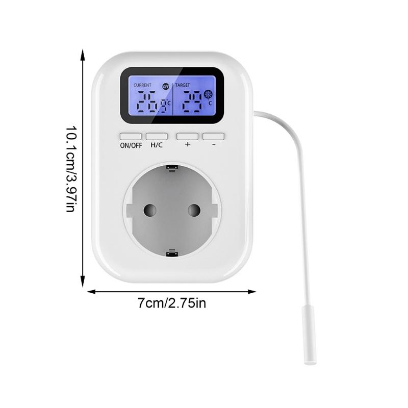 Intelligent WiFi Outlet With Temperature Controls & Timer Function Heavy Duty 15A 2500W for Aquariums Reptiles Tank Heaters Fan