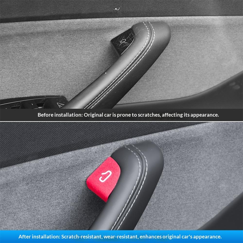 For Tesla Model 3 Y YL Highland Juniper Car Interior Door Switch Button Trim Sticker Door Handle Protector Wrap Cover Accessorie Interior Mirrors 6