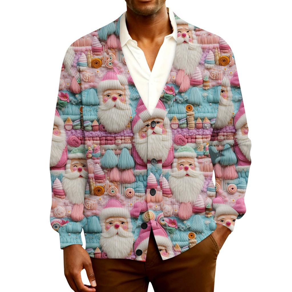 Men's Ribbed Knit Long-Sleeve Cardigan