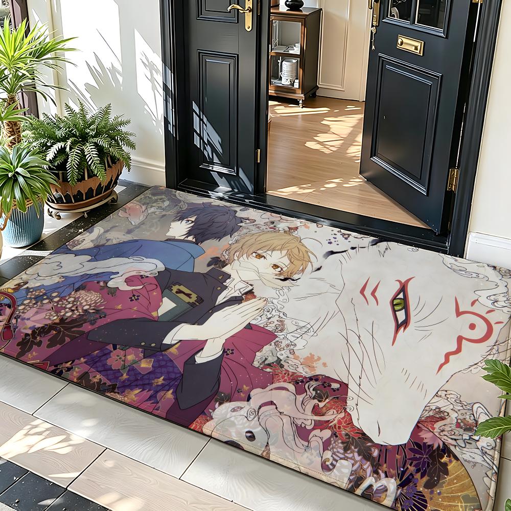 Anime NNatsume's Book of Friends Floor Mat Soft Flannel Floor Mat  Suitable for Entryways, Living Rooms, Bedrooms, and Bathrooms