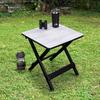 19inch Folding Side Table Portable Lightweight Outdoor Camp Table Adjustable Height Durable Plastic Collapsible Stain Resistant