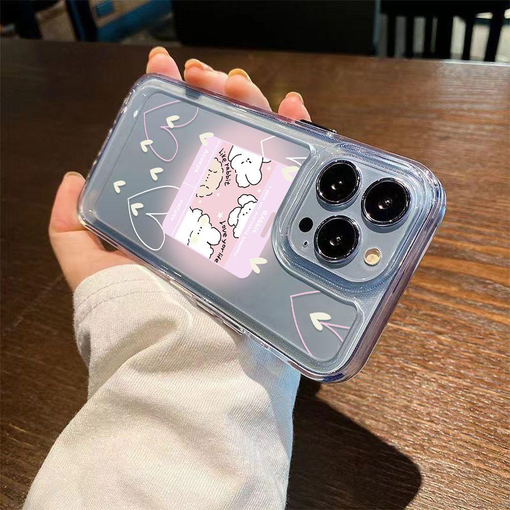 Cute Rabbit Party Applicable iPhone17 Space Phone Case Apple 14Pro Soft Case 16 Transparent 15 All Inclusive