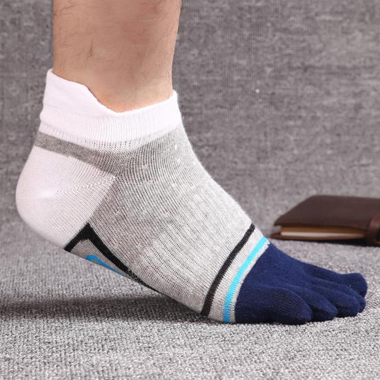 Fashion Men Soft Breathable Cotton Five Toe Socks Casual Sport Running Socks