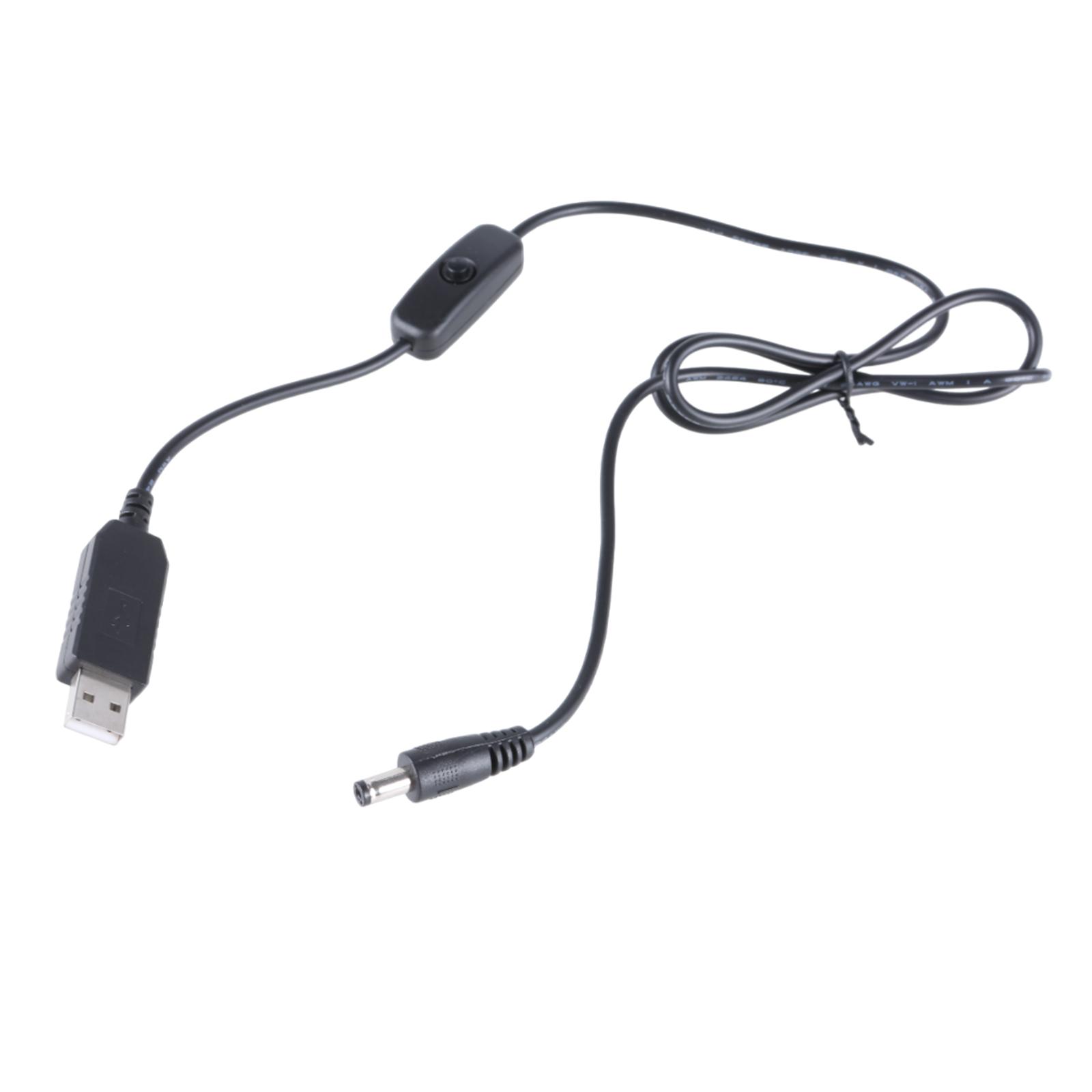 

USB 5V to DC12V 5.5mmx2.1mm Power Boosting Line Step Up Module USB Power Adapter Connector Cable 2.1x5.5mm Converter 1