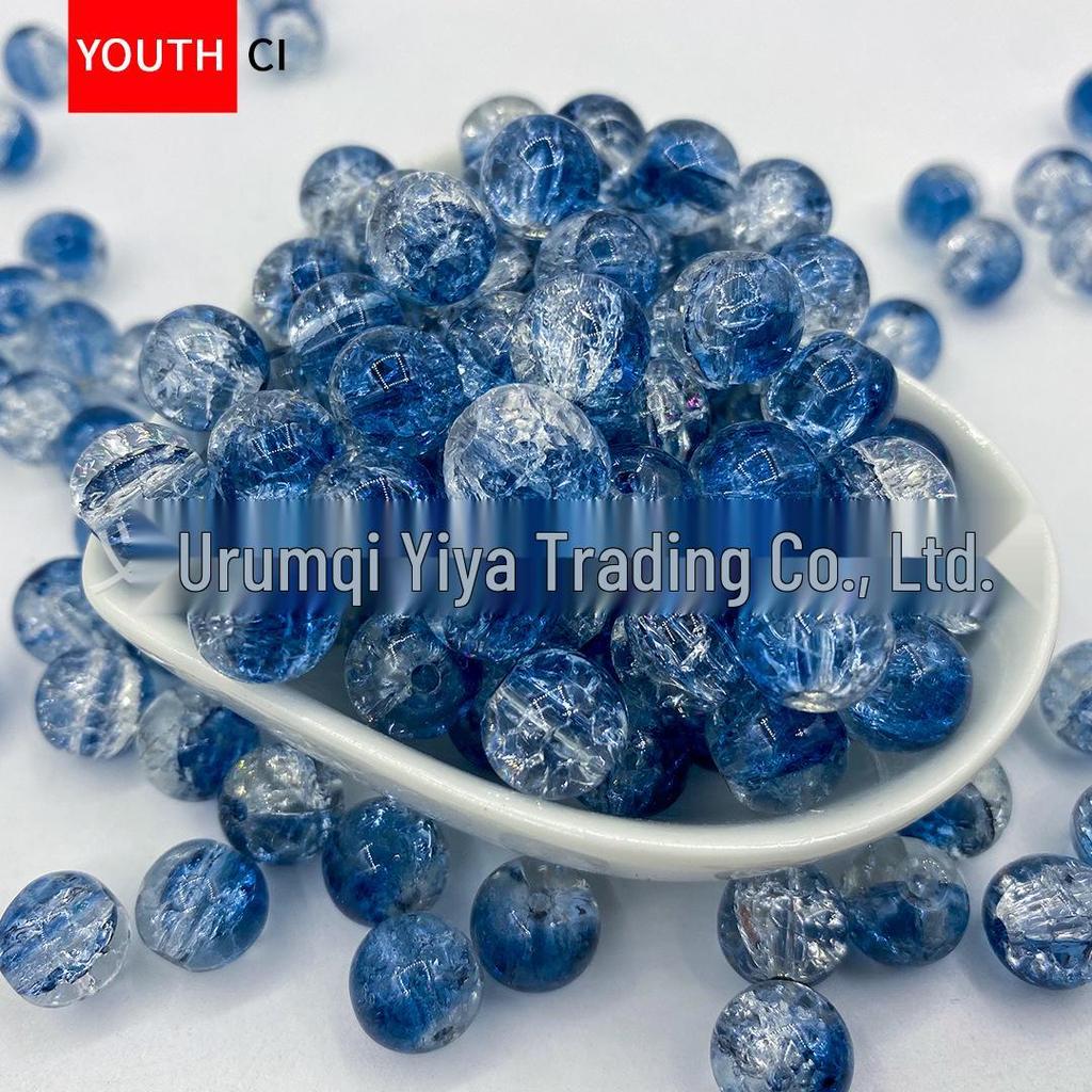 Koraliki z kryształowego szkła z glazurą crackle ice do samodzielnego tworzenia bransoletek i projektów przekładek