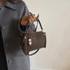 Retro Faux Leather Tote Pillow Bag Stylish Versatile Square Shoulder/crossbody Bag High-quality Mini Boston Bag Elegant Women's Handbag