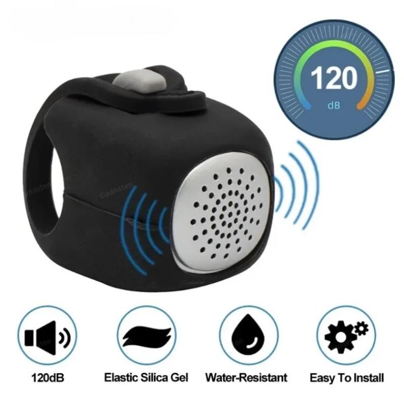

Waterproof Loud Sound Electric Bike Horn Silicone Bicycle Bell Handlebar Mount Safety Warning Bell For Kids Men Women Cycling Replacement Parts