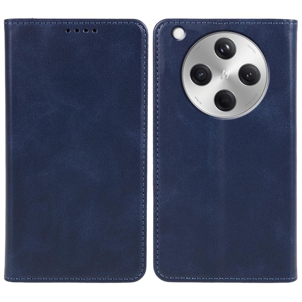 

Для Oppo Find X8 5G Чохол Сильний Магнітний PU Шкіряний Чохол для Телефону Текстура Телячої Шкіри Blue