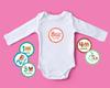 Inkdotpot 12 Month Baby  Milestone  Sticker  Boy Girl-Monthly  Milestone  Round  Stickers 24 Count