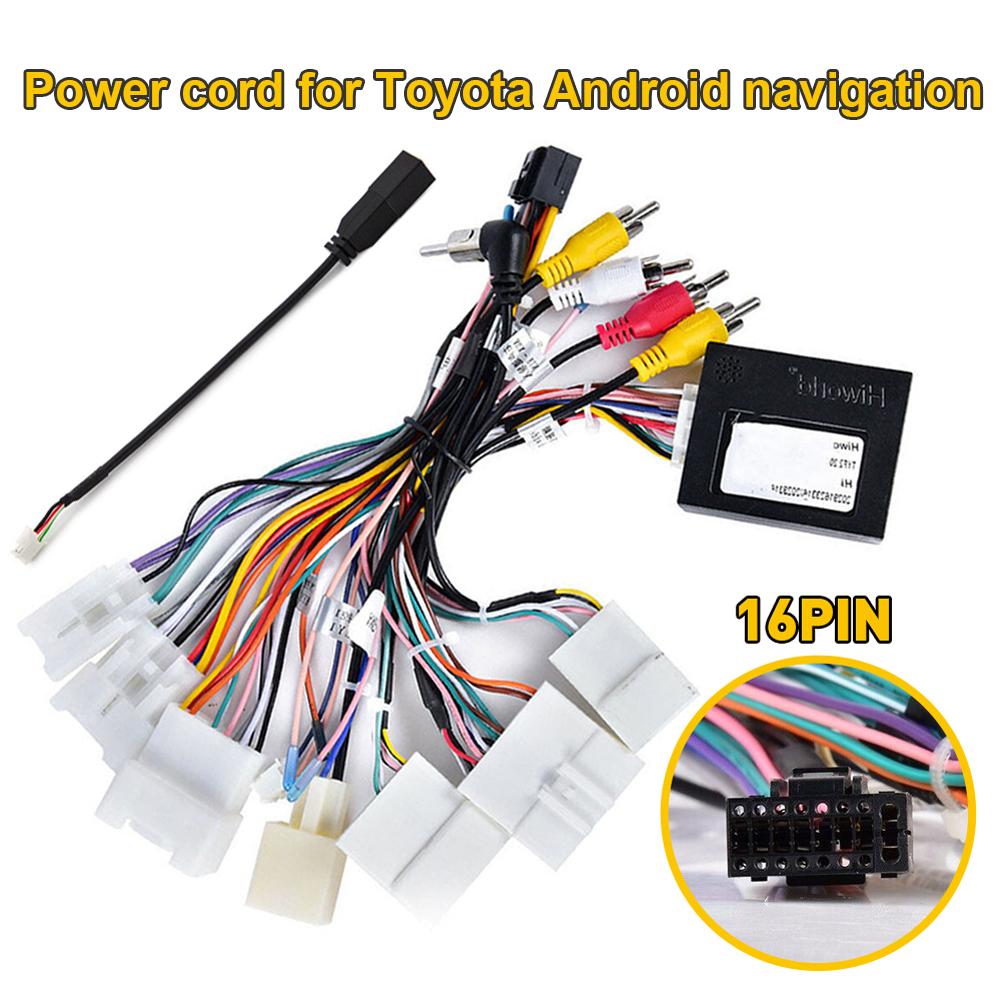 

16Pin Car Radio Stereo Audio Head Unit Harness Power Adapter Cable Wired Harness Connector Canbus Box Support JBL AMP For Toyota