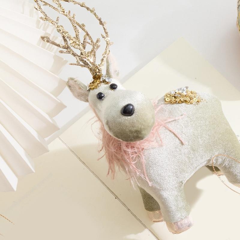 Christmas Tree Decorations Velvety Fabric Foam Bird Hanging Ornament For Mantels Window Display Holiday Tree Decoration