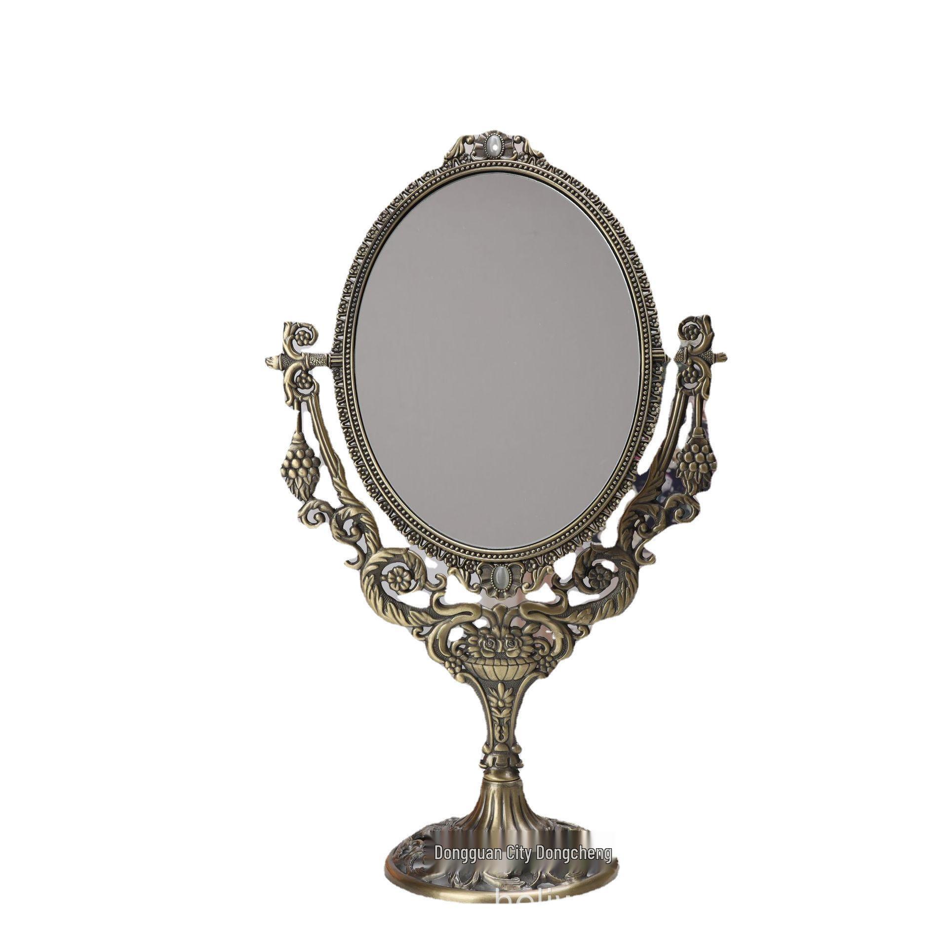 

Vintage European-Style Table Vanity Mirror Silver