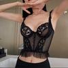 **Fishbone Strapless Ultra-Thin Lace Bra - Sexy French-Style Lingerie**