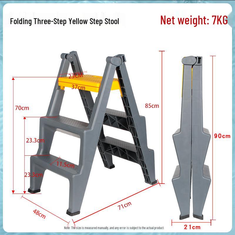 Two-Step Car Wash & Beauty Stool - High/Low Footstool, Thick Plastic, Multi-Purpose Ladder for Home