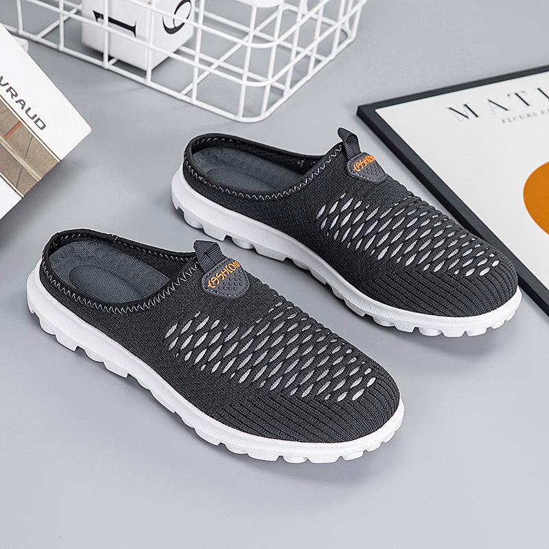 Summer Breathable Men s Non-slip Soft Sole Slip-on Shoes for Seniors - Wide Fit, Plus Size Walking Slippers for Dad 38