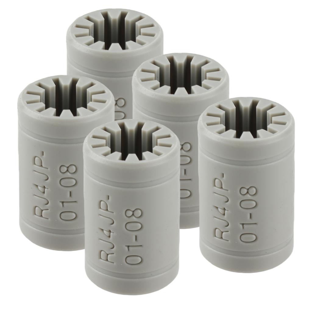5 szt. Plastikowe łożysko drukarki 3D Szare Łożysko z litego polimeru RJ4JP-01-08 dla wału o średnicy 10-30 mm