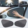2PCS Static Cling Car Side Window Sun Shade Breathable Mesh Static Cling Car Side Driving Shade