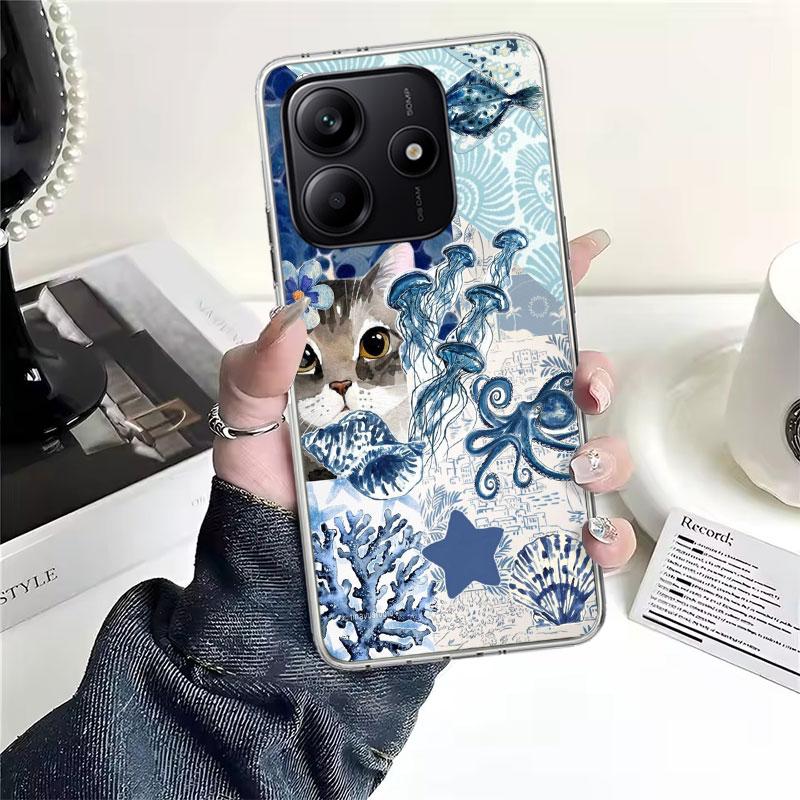Ocean Starfish Sea Turtle Shark Soft Phone Case For Xiaomi Redmi Note 15 14 14S 13 12 Pro Plus 12S 11 11S 11E 10 10S 11T 5G Fund