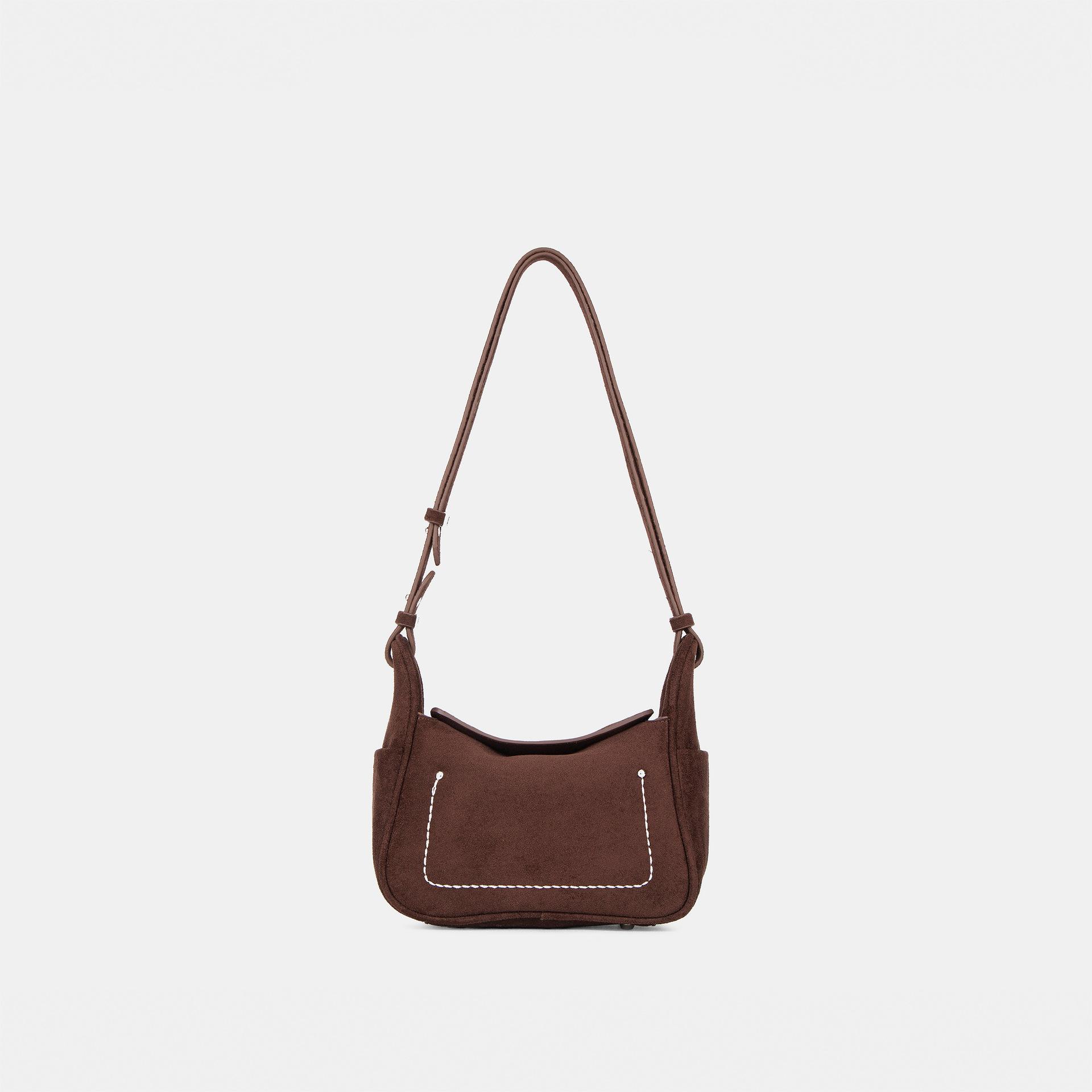 Cloud Toast Bag Small High Mercerized Frosted Cowhide Adjustable Shoulder/Crossbody Bag 20*11*17CM