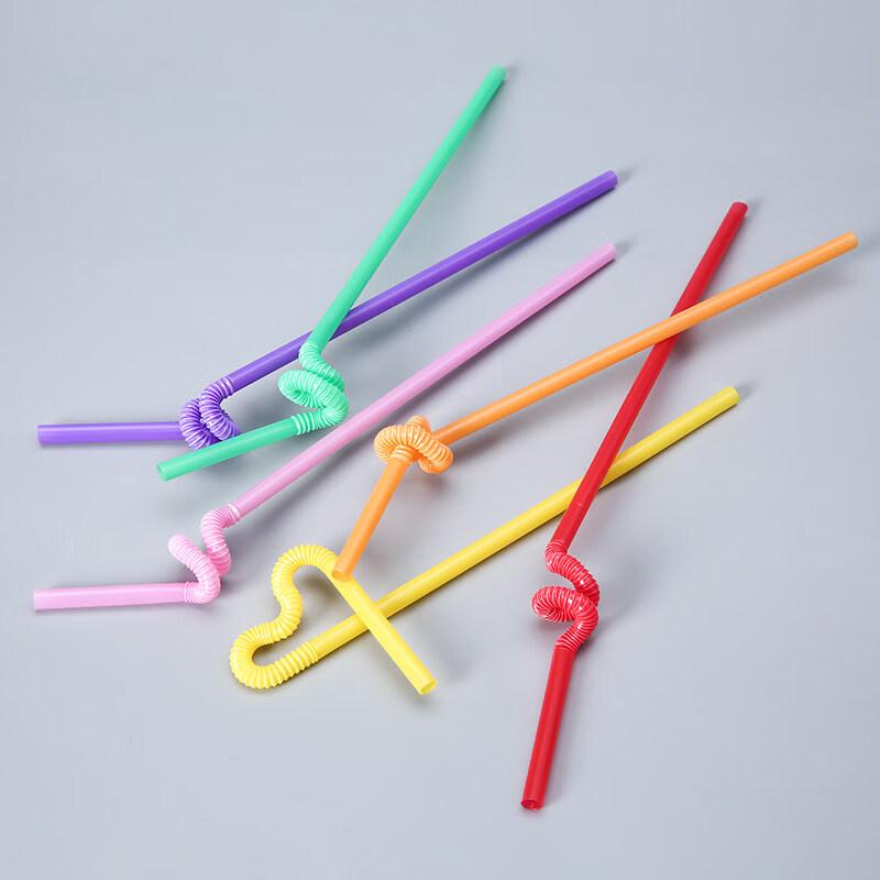 ZISIZ Disposable Colored Art Straws