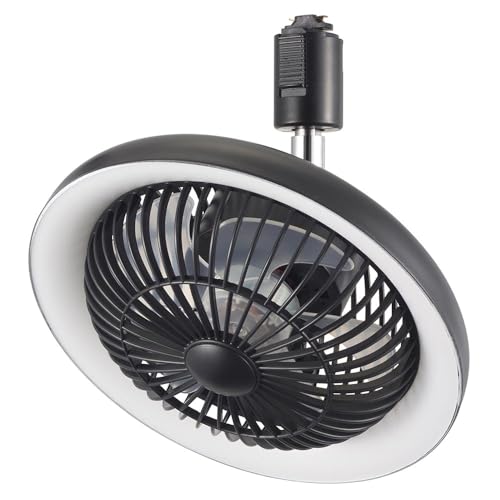 OHM Electric Fan-Equipped LED Rail Light for Lighting Ducts, Black, ORL-FL01-K 06-5024