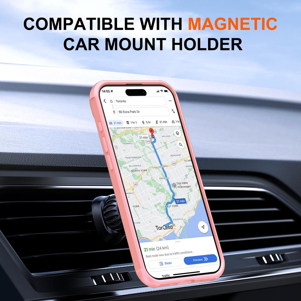 For iPhone Air Case Compatible with MagSafe Kickstand TPU+PC Drop Protection Phone Cover