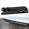 1 par universal carro estilo automático falso decorativo grade de ventilação tubo silenciador de escape