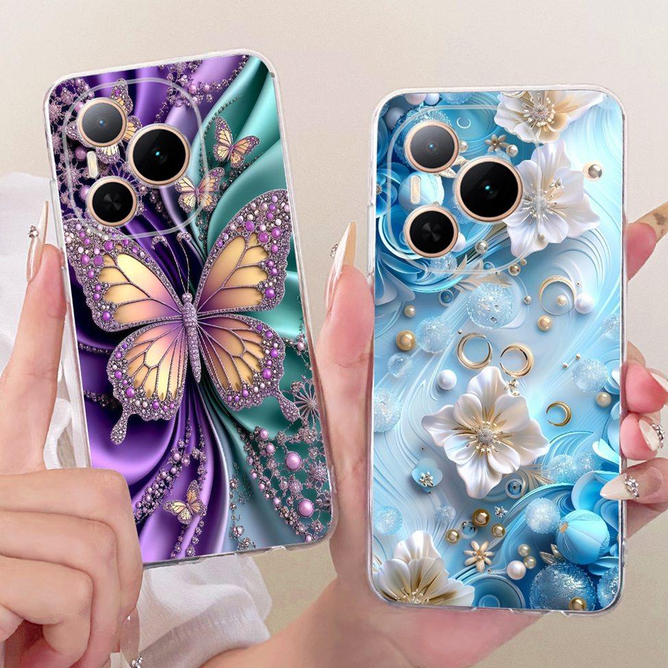 Case For Honor Power 5G Cover DVD-AN00 Transparent Fashion Butterfly Cute Cat Cool Painted Soft Phone Casing For Honor Power 5G