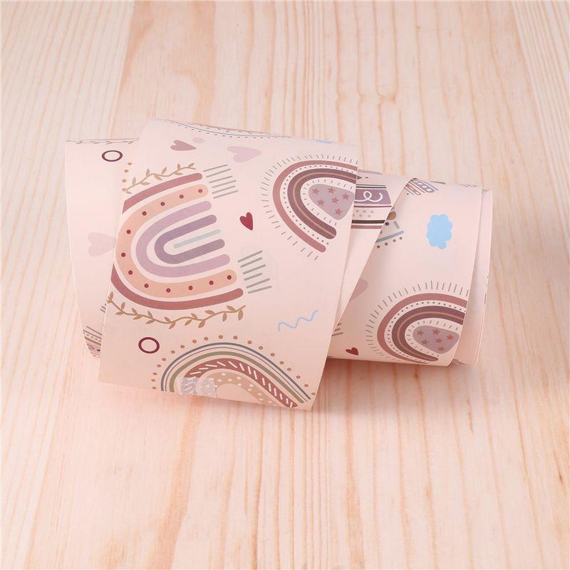 A20F-Bulletin Board Border Boho Rainbow Bulletin Board Border Trim Self Adhesive 65.6Ft For Classroom Decorations