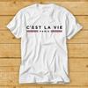 C'est La Vie Paris Geschenk Für Paris Liebhaber Pariser Umzug nach Paris Französisches T-Shirt Kultfilm Retro Vintage Musik Oberteil Tee 2392