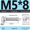304 Stainless Steel Round Head Phillips Screw with Flat Washer (Sizes M3, M4, M5, M6)