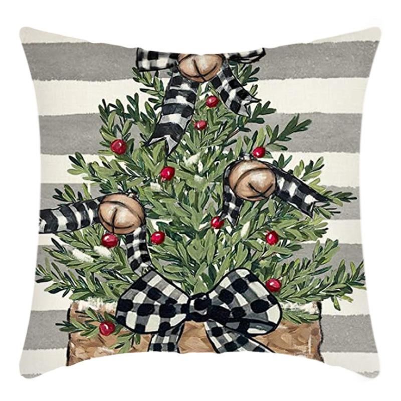 Christmas Pillow Case Printed Living Room Sofa Bedroom Pillow Case Christmas Pillow Case Printed