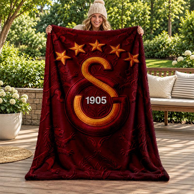Galatasaray Battaniye Flanel Battaniye Yumuşak Rahat Peluş Atkı Kanepe Yatak İçin Hafif Ev Dekorasyonu Noel için Hediyeler çeşitli tatiller