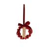 Handmade Bow Bells Wreath Pendant Iron Christmas Chime Bells  New Year Gifts