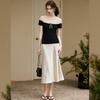 Bailuyu Women's Elegant V-Neck Lace T-Shirt with Bow Detail