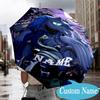 Custom Name Rainbow Pony Umbrella, 8-Rib Folding Umbrella, Lightweight Portable Design for Lovers, Friends, Perfect Gift for Birthdays