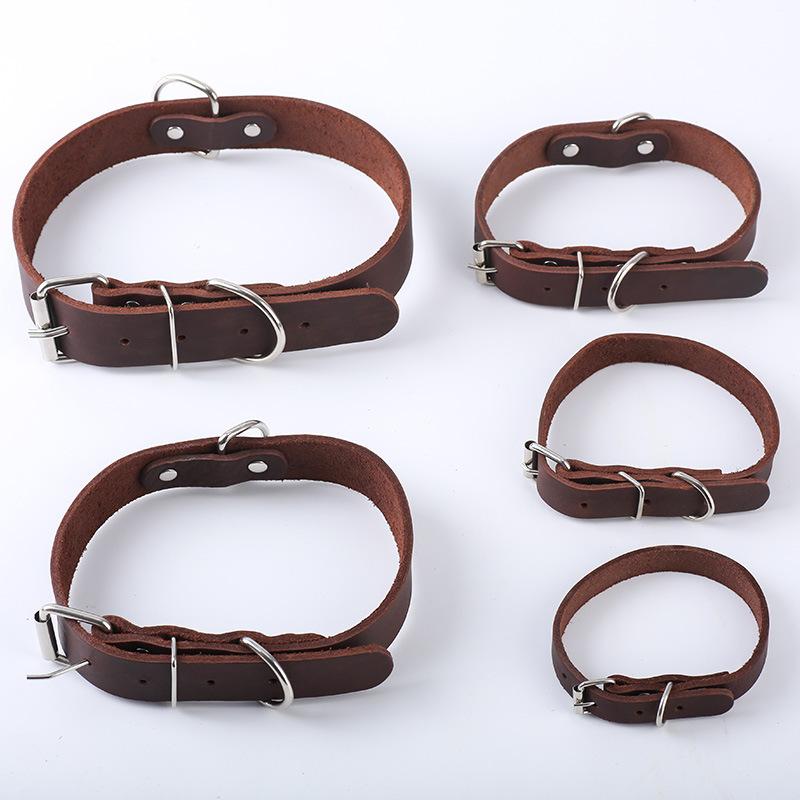 

Верхний слой коровья кожа ошейник для собаки немецкий ошейник ошейник для маленькой собаки ошейник для средней собаки натуральная кожа защита шеи шейное кольцо XL (about 45-60CM)