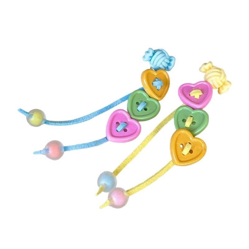 

Stylish Dopamine Button Drop Earrings Featuring Swing Tassels Ear Accessories Perfect For Daily Wear Or Parties