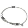 Motoforti Motorcycle Brake/Clutch Hose, Oil Hose, Hydraulic Strengthened, Stainless Steel, 28°+90°, Silver, 80cm