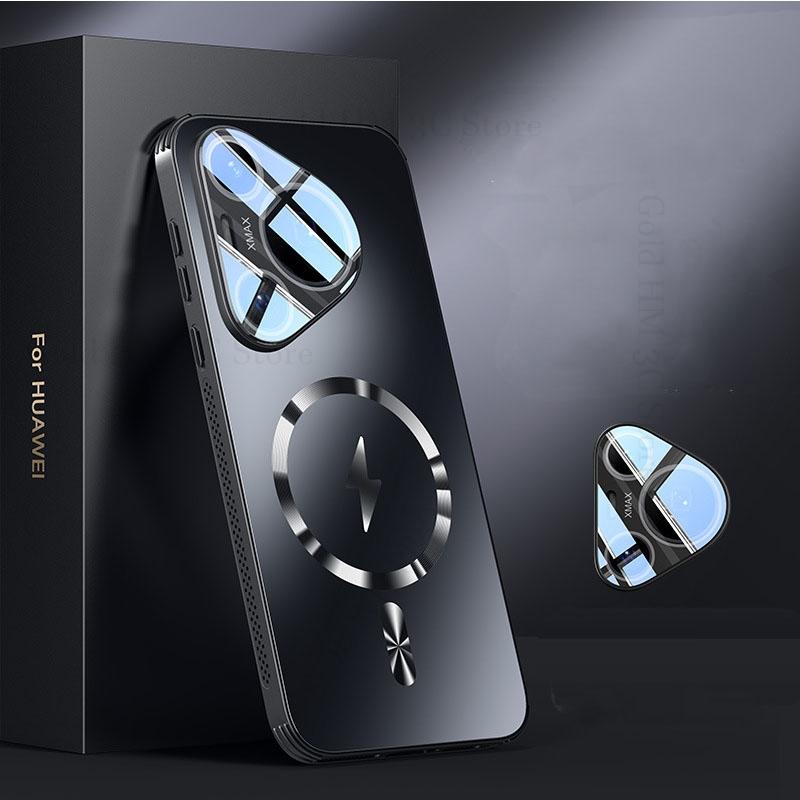 

Armor Magnetic Case For Huawei Pura 80 70 Ultra For Magsafe Magsafing Cooling Cover For Huawei Pura 70 Pro Plus P60 P50 Pro Capa Pura 70 Pro Plus чёрный