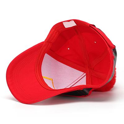 54-60cm Rote Weihnachtsmann Baseballkappe Winterfeiertag Verstellbare Kopfbedeckung Feiertags-Baseballkappen für Kostümpartys Cosplay-Events